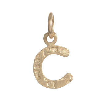 Block Letter Charm Necklace Page Sargisson 10K Gold C 