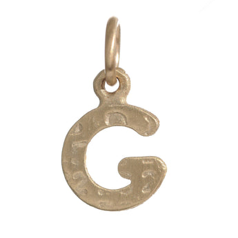 Block Letter Charm Necklace Page Sargisson 10K Gold G 
