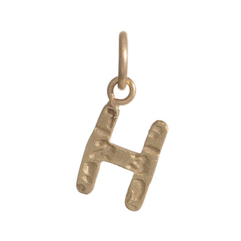 Block Letter Charm Necklace Page Sargisson 10K Gold H 