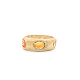 18K Five Sapphire Ring - Custom Rings Page Sargisson Orange Sapphire 4 