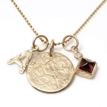 Block Letter Charm Necklace Page Sargisson 