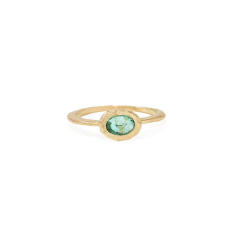18K Oval Stone Ring in Emerald Rings Page Sargisson Stone Horizontal 4 