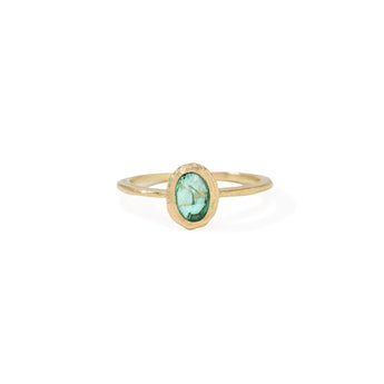 18K Oval Stone Ring in Emerald Rings Page Sargisson Stone Vertical 4 