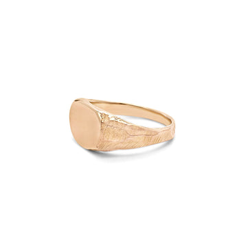 18K Petite Signet Ring Rings Page Sargisson 18k Rose Gold 4 
