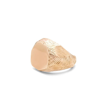 18K Large Signet Ring Rings Page Sargisson 18K Rose Gold 3 