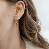 18K Teardrop Studs in Poppy Red Sapphire Earrings Page Sargisson 