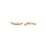 Long Brushed Bar Studs - 10KT or Sterling Silver Earrings Page Sargisson 10KT Gold Plain Full Pair