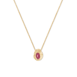 18K Oval Slider Necklace in Ruby Necklace Page Sargisson 