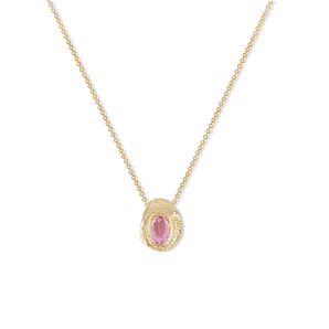 18K Oval Slider Necklace in Pink Sapphire Necklace Page Sargisson 