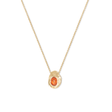 18K Oval Slider Necklace in Poppy Red Sapphire Necklace Page Sargisson 