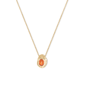 18K Oval Slider Necklace in Poppy Red Sapphire Necklace Page Sargisson 