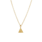 Teeny Tiny Necklace- Single Shape Necklace Page Sargisson 10K Gold Triangle 