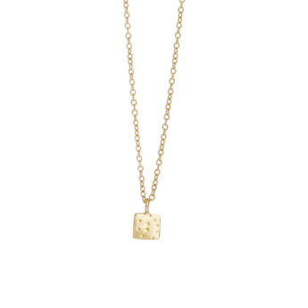 Teeny Tiny Necklace- Single Shape Necklace Page Sargisson 10K Gold Square 