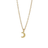 Teeny Tiny Necklace- Single Shape Necklace Page Sargisson 10K Gold Moon 