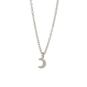 Teeny Tiny Necklace- Single Shape Necklace Page Sargisson Sterling Silver Moon 