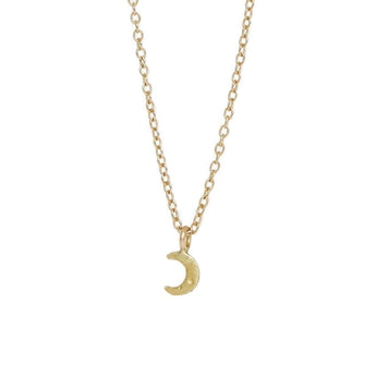 Teeny Tiny Necklace- Single Shape Necklace Page Sargisson 10K Gold Moon 
