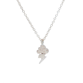 Teeny Tiny Necklaces- Dual Shape Necklace Page Sargisson Cloud/Lightning Sterling Silver 