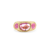 18K Three Sapphire Ring - Custom Rings Page Sargisson Pink Pink 