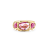 18K Three Sapphire Ring - Custom Rings Page Sargisson Pink Ruby 