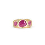18K Three Sapphire Ring - Custom Rings Page Sargisson Ruby Pink 