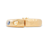 18K Large Sapphire Hinge Cuff Bracelet Bracelet Page Sargisson 