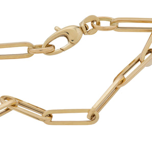 18K LG Hollow Link Chain Bracelet 7” Page Sargisson 