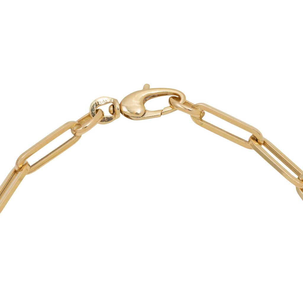 18kt gold chunky paper clip chain