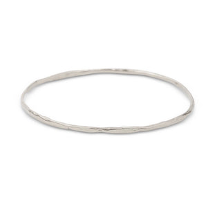 Hammered Bangle in Silver Bracelet Page Sargisson Single Bangle 