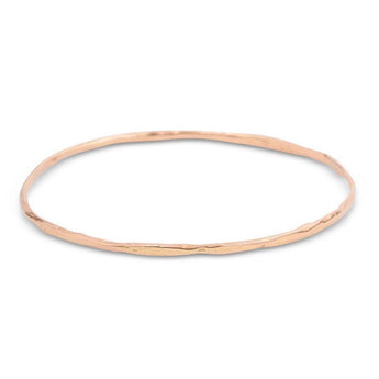 18K Hammered Bangle Bracelet Page Sargisson 18K Rose Gold Standard 