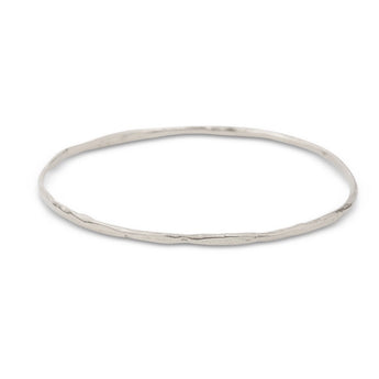 Hammered Bangle in Silver Bracelet Page Sargisson Single Bangle 