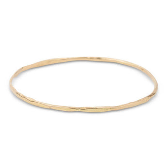 18K Hammered Bangle Bracelet Page Sargisson 18K Yellow Gold Standard 